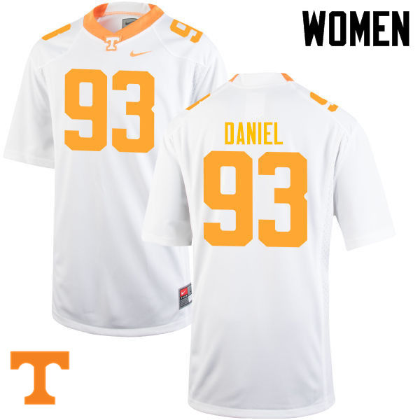 Women #93 Trevor Daniel Tennessee Volunteers College Football Jerseys-White - Click Image to Close